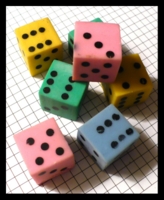 Dice : Dice - 6D - Eraser Dice Large Sized Set